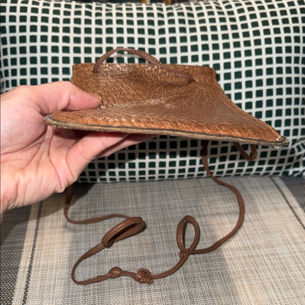 Brown Textured Crossbody Bag - Picture 8 of 10